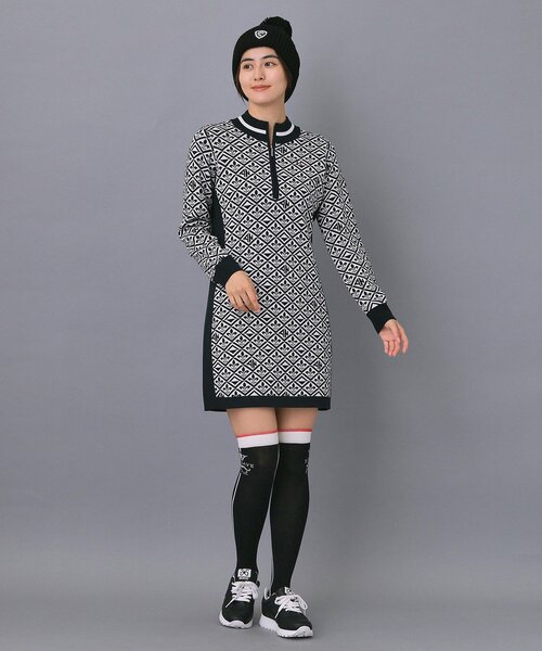 ワンピース 「ADABAT NAVY」フルールドリスニットワンピース_12