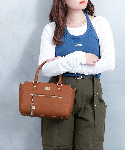 GYDA（ジェイダ） ハンドバッグ PLAIN SERIES チャーム付き