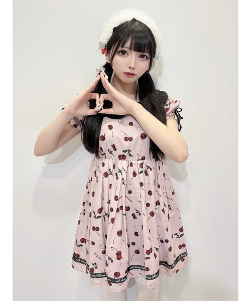 Ank Rouge（アンクルージュ） ワンピース 半袖 メルトチェリー 
