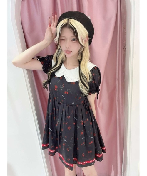 Ank Rouge（アンクルージュ） ワンピース 半袖 メルトチェリー 