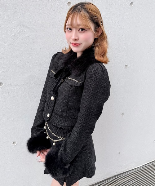 NOMAE（ノーマエ） ジャケット テーラードジャケット ファーノーカラー