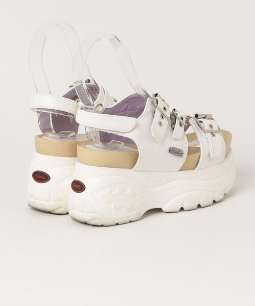 「YOSUKE」 フラットサンダル 22.5 ホワイト レディース_画像2