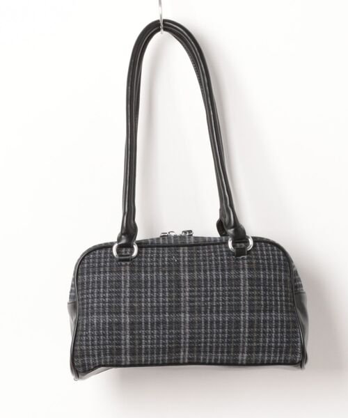 ボストンバッグ an meets zakka クラシックチェックツイード×合成皮革 