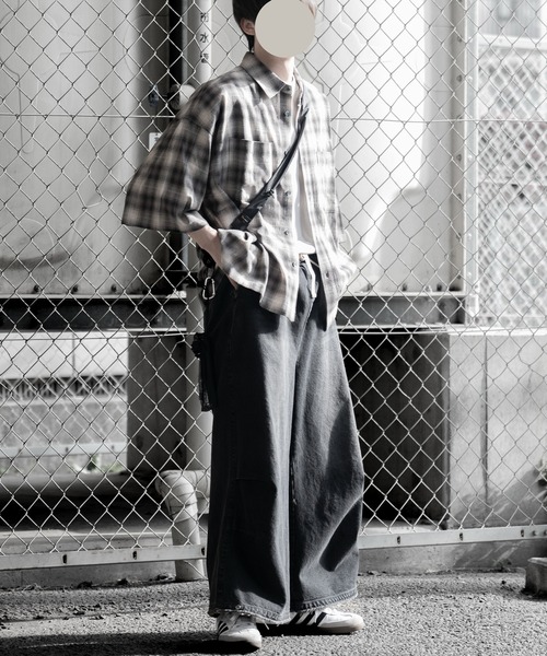 「RUUBON」 半袖シャツ S グレー メンズ_画像2