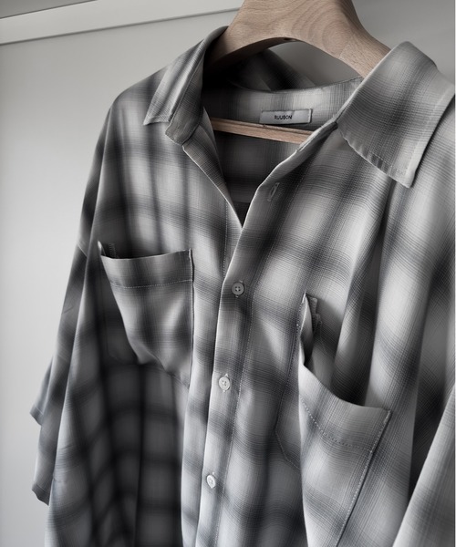 「RUUBON」 半袖シャツ S グレー メンズ_画像5