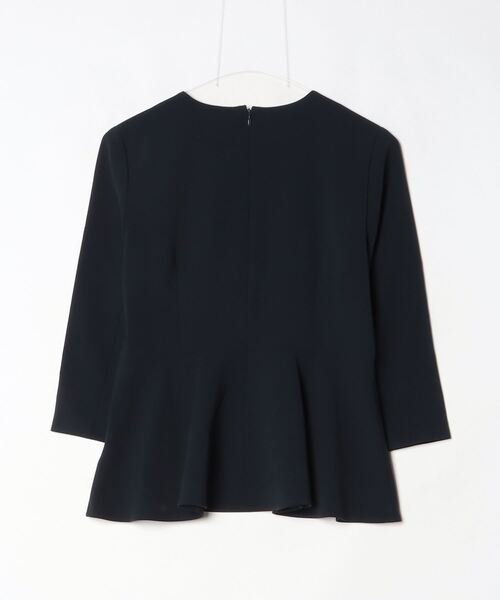 「Demi-Luxe BEAMS」 7分袖ブラウス 38 ネイビー レディースの画像