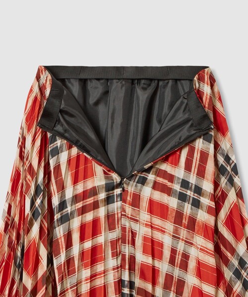 allureville（アルアバイル） スカート LISAチェックプリントプリーツ