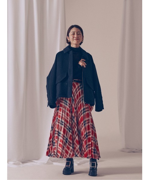 allureville（アルアバイル） スカート LISAチェックプリントプリーツ