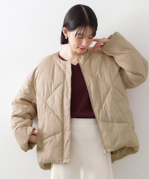 THE SHOP TK コート アウター きれいめにもカジュアルにも ノーカラー 