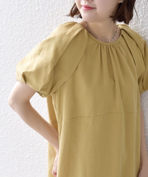 「SHIPS」 半袖ワンピース SMALL イエロー レディース_画像2