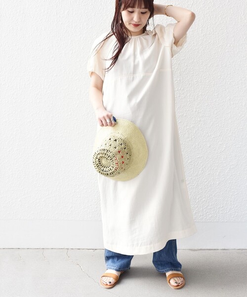 「SHIPS」 半袖ワンピース SMALL イエロー レディース_画像4