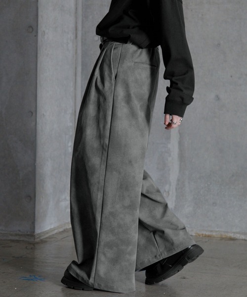 SERACE スラックス 「SERACE」Vintage design wide slacks pants