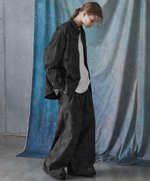 SERACE スラックス 「SERACE」Vintage design wide slacks pants