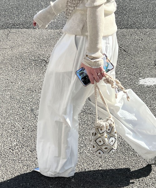 「chuclla」 イージーパンツ M ホワイト レディース_画像6