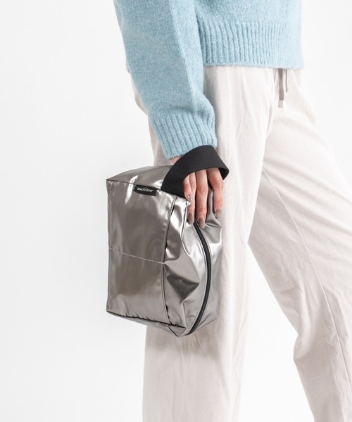 美品✨JACK GOMME ジャックゴム ウエストポーチ シルバー 軽量PVC jack gomme（ジャックゴム） ウエストポーチ ウエストバッグ 「JACK