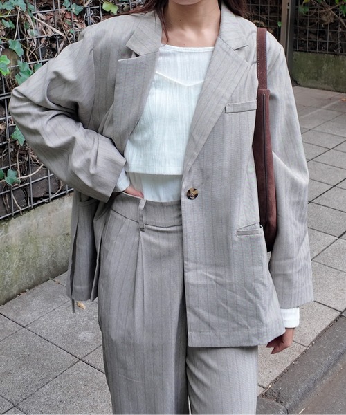 CIEL'AIR（シエルエアー） ジャケット テーラードジャケット STRIPED