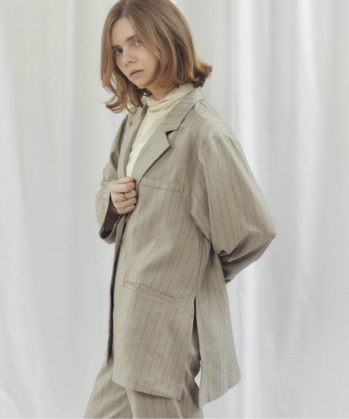 新品未使用　ciele ベントジャケット CIEL'AIR（シエルエアー） ジャケット テーラードジャケット STRIPED