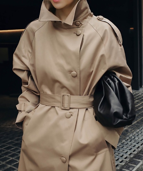 「SETUP7」 「maison breeze」トレンチコート 5 ネイビー レディース_画像2