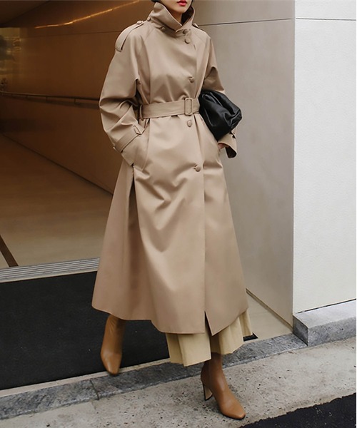 「SETUP7」 「maison breeze」トレンチコート 5 ネイビー レディース_画像3