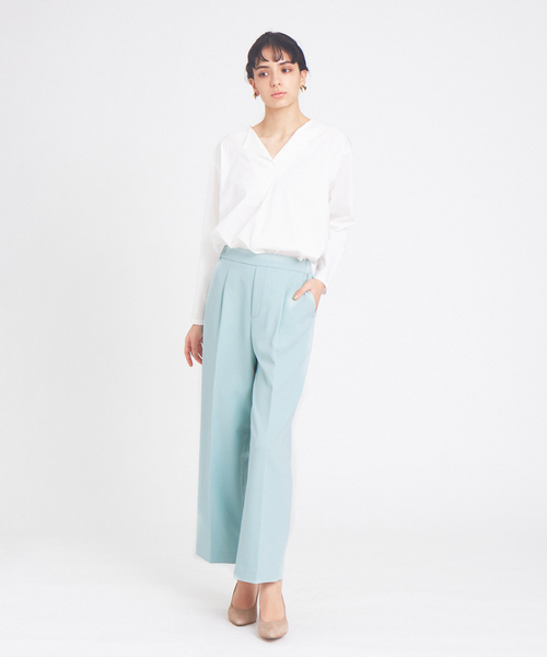 「abahouse mavie」 長袖カットソー フリー セージグリーン レディース_画像2