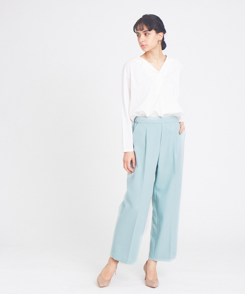 「abahouse mavie」 長袖カットソー フリー セージグリーン レディース_画像3