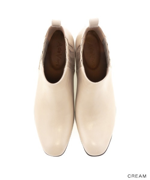 「A de Vivre」 ショートブーツ LL クリーム レディース_画像5