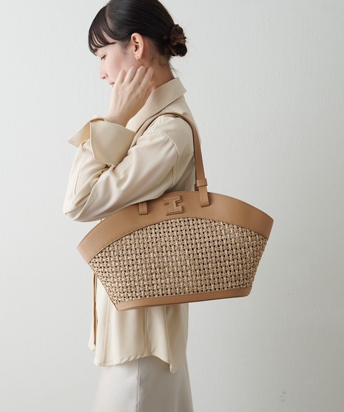 トートバッグ ヴェンタッリョ PAGLIA CATENA レディースの画像