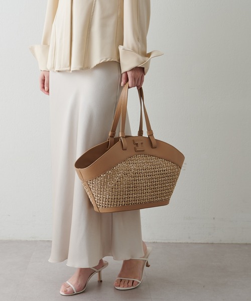 トートバッグ ヴェンタッリョ PAGLIA CATENA レディースの画像