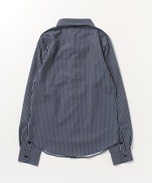 「adamsJUGGLER」 長袖シャツ L ネイビー×ホワイト メンズ_画像2