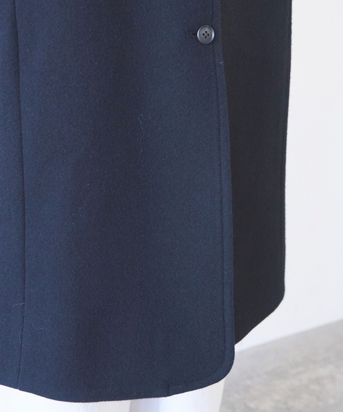 yuni Wool/super100bottleneckコート　タイムセール最終 yuni ステンカラーコート コート ウールsuper100 bal collar cocoon