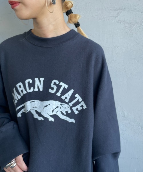 「AMERICANA」 スウェットカットソー M ダークグレー レディース_画像5