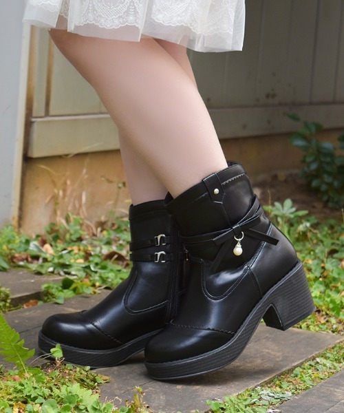 axes femme（アクシーズ ファム） ブーツ サイドリボンウエスタン