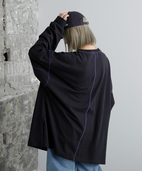 「SOUNDSGOOOOD」 長袖Tシャツ ONE SIZE チャコールグレー メンズ_画像3