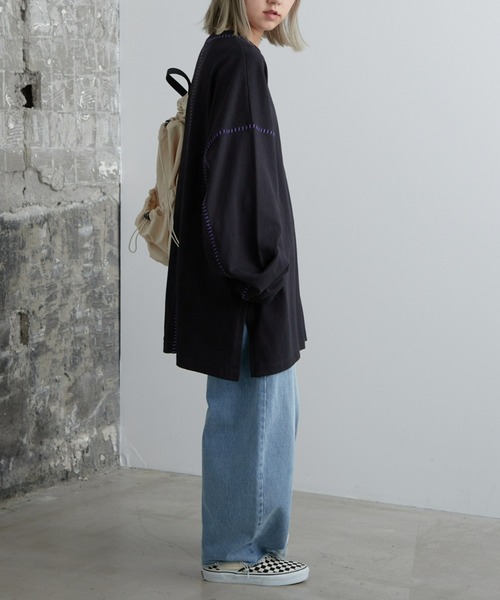 「SOUNDSGOOOOD」 長袖Tシャツ ONE SIZE チャコールグレー メンズ_画像5