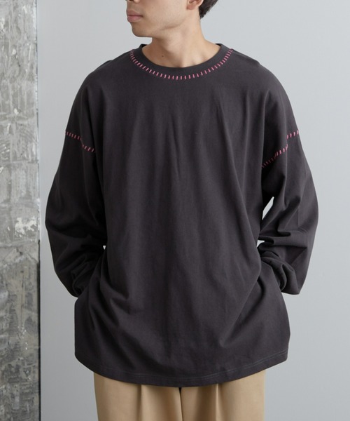「SOUNDSGOOOOD」 長袖Tシャツ ONE SIZE チャコールグレー メンズ_画像6