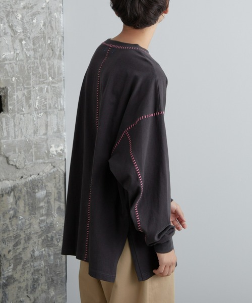 「SOUNDSGOOOOD」 長袖Tシャツ ONE SIZE チャコールグレー メンズ_画像7