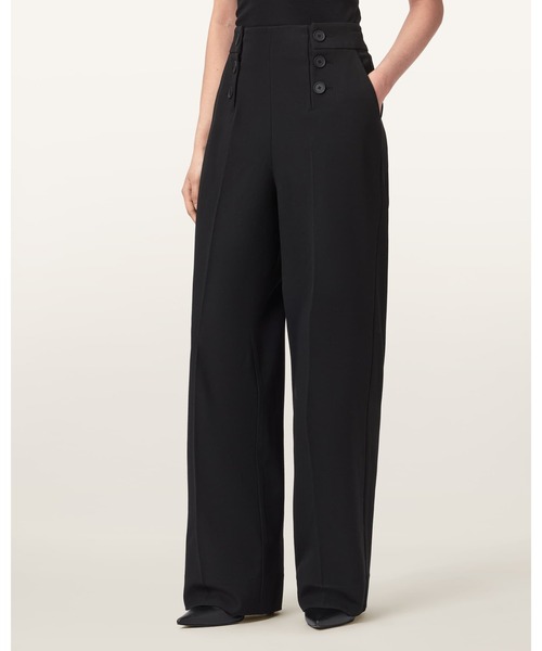 ワイドパンツ スラックス パンツ RAINA WIDE LEG TROUSERS | RAINA ワイド レッグ トラウザー レディースの画像