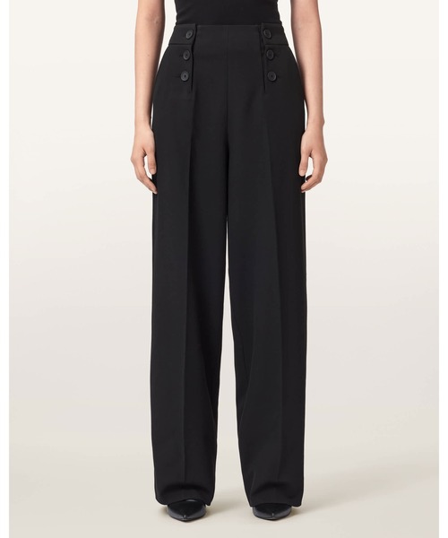 ワイドパンツ スラックス パンツ RAINA WIDE LEG TROUSERS | RAINA ワイド レッグ トラウザー レディースの画像