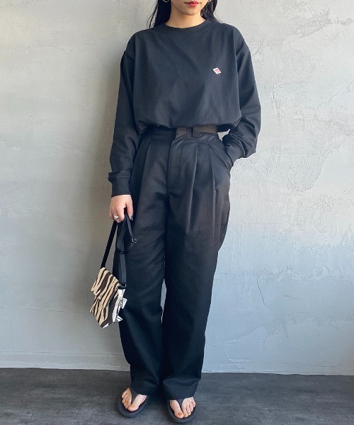 「DANTON」 長袖カットソー S チャコールグレー レディース_画像6