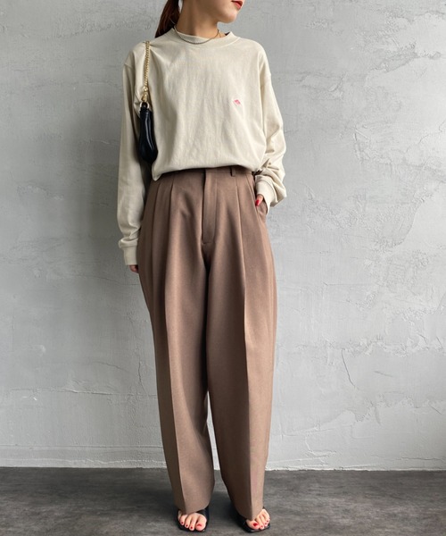 「DANTON」 長袖カットソー S チャコールグレー レディース_画像8