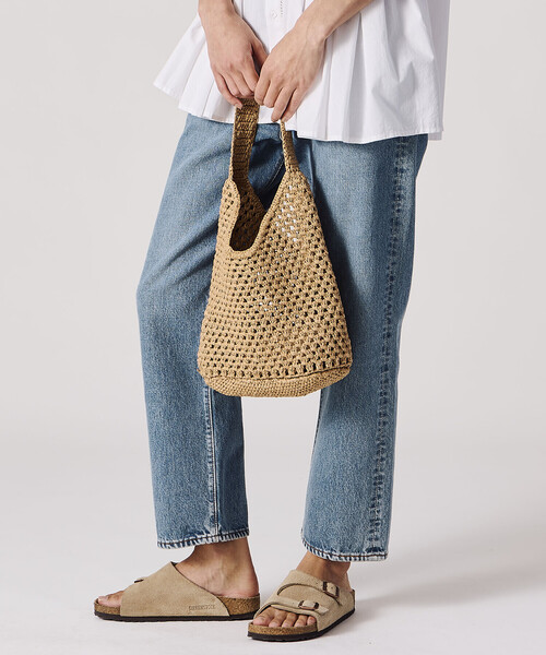 Bshop ラフィアバッグ INDIA INDUSTRY | ペーパーラフィア トートバッグ WOMEN（トートバッグ