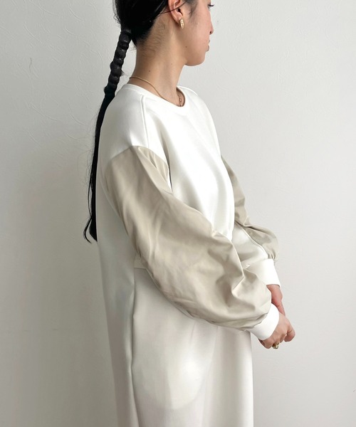 「LHELBIE」 長袖ワンピース M グリーン レディース_画像7