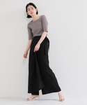 ワイドパンツ パンツ 楊柳ラップリボンパンツ ...の詳細画像1