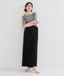 ワイドパンツ パンツ 楊柳ラップリボンパンツ ...の詳細画像2