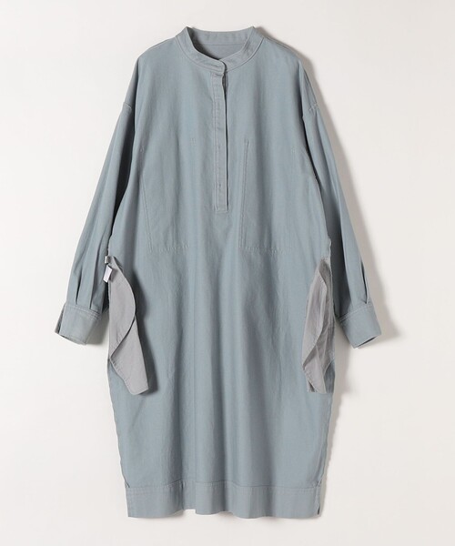 「SHIPS any」 長袖ワンピース ONE SIZE ライトブルー レディース_画像9