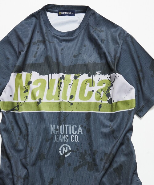 「NAUTICA JEANS」 半袖Tシャツ MEDIUM ブラック メンズ_画像8