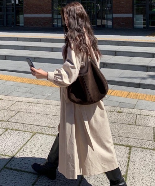 「LADY LIKE」 トレンチコート M ブラック レディース_画像6