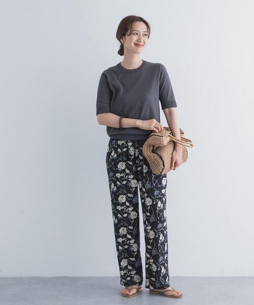 uvカット サマーニット ニット セーター 「UR TECH ひやサラクール」コットンハーフスリーブKNIT レディースの画像