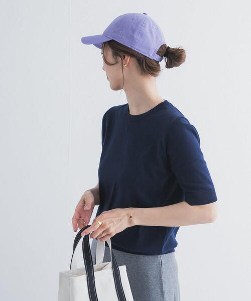 uvカット サマーニット ニット セーター 「UR TECH ひやサラクール」コットンハーフスリーブKNIT レディースの画像