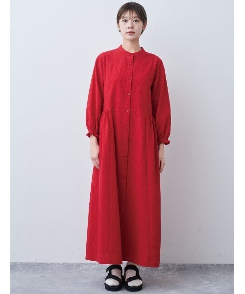 「Live in comfort」 長袖ワンピース LL ネイビー レディース_画像3